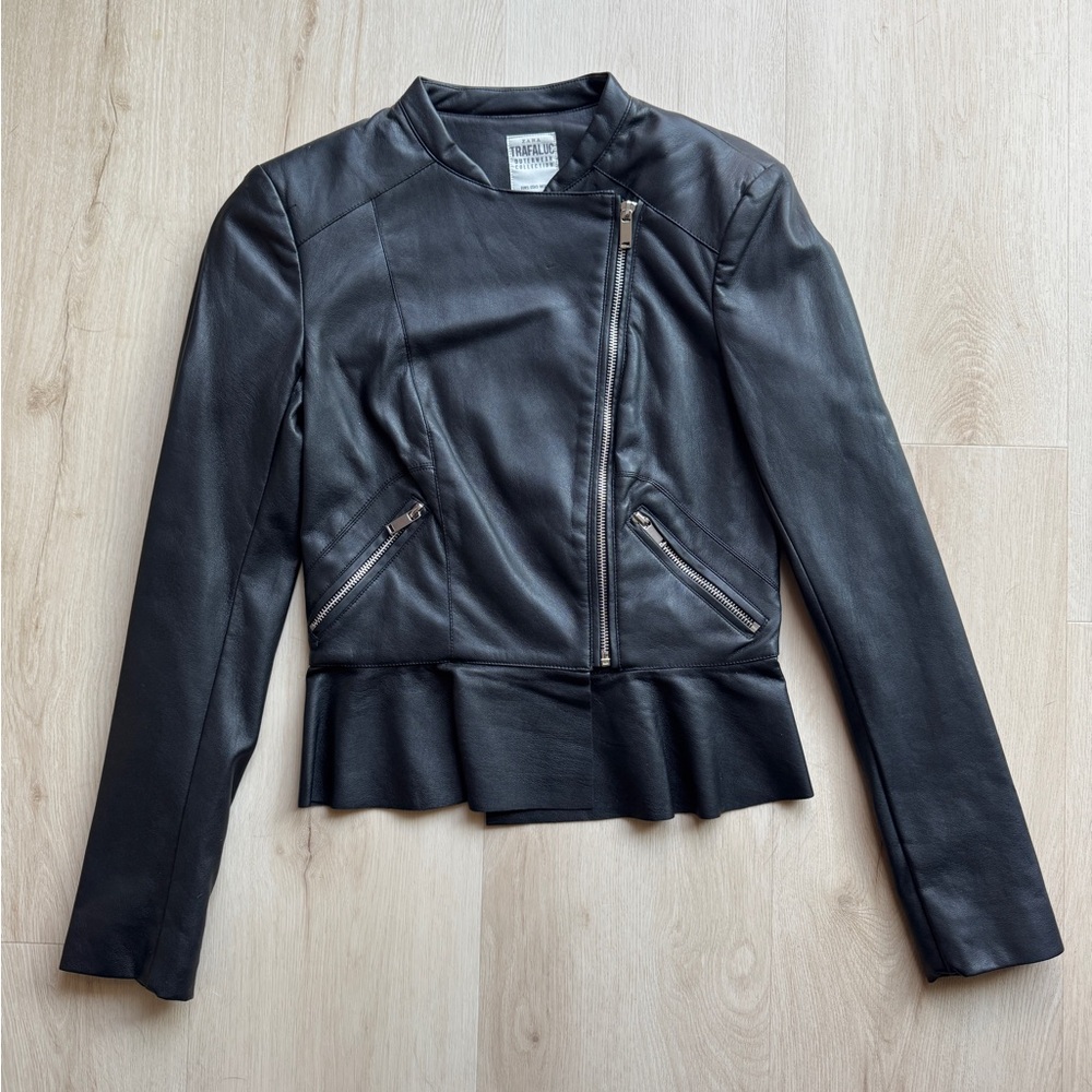 Zara Black Faux Leather Jacket